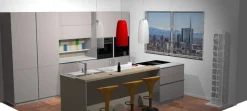 New Cucina a prezzo scontato con isola moderna Mk18 Cucine Ad Isola|Cucine Moderne