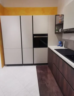 Outlet Cucina a prezzo scontato ad angolo moderna Domino 1 Cucine Ad Angolo|Cucine Moderne