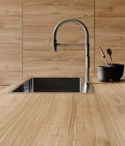 Imab Cucina a prezzo scontato ad angolo moderna Capri bianca e noce- Cucine Ad Angolo|Cucine Moderne