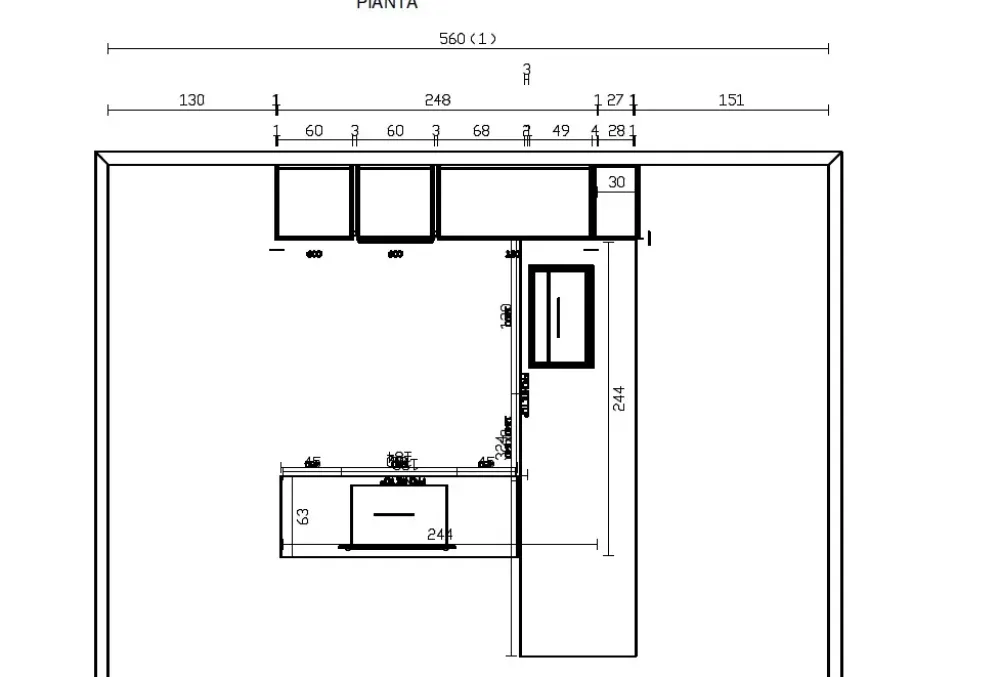 Imab Cucina a prezzo scontato ad angolo moderna Capri bianca e noce- Cucine Ad Angolo|Cucine Moderne