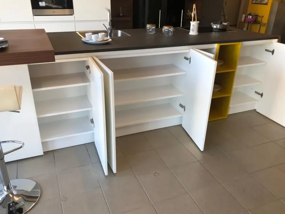 Haecker Cucine Cucina a prezzo scontato ad isola moderna White- Cucine Ad Isola|Cucine Moderne