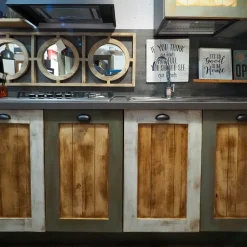 Cucina a prezzo scontato lineare provenzale Cucina nordic  vintage style  in legno^Nuovi Mondi Collection Discount