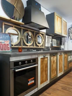 Cucina a prezzo scontato lineare provenzale Cucina nordic  vintage style  in legno^Nuovi Mondi Collection Discount