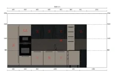 Prima Cucine Cucina a prezzo scontato con penisola moderna Domino composizione 10- Cucine Con Penisola|Cucine Moderne