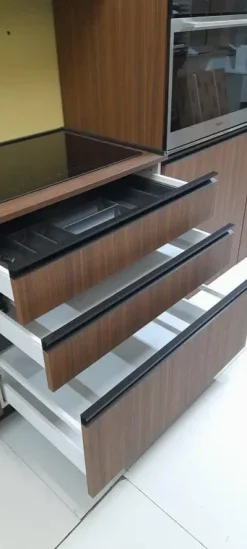 Giannei Cucina a prezzo scontato lineare moderna Nexus tabacco- Cucine Lineari|Cucine Moderne