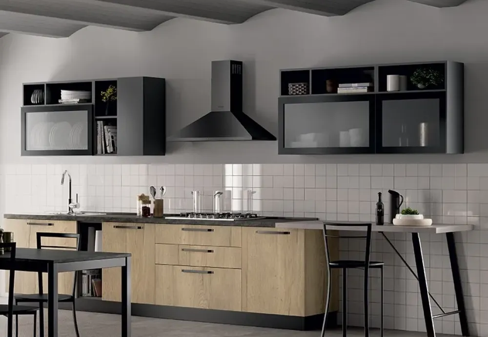 Cucina ad angolo americano Domino industriale Primacucine a prezzo ribassato^Prima Cucine Best