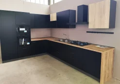 CUCINA ad angolo Laccato nero SCONTATA 65%^Ar-Due Online