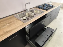 CUCINA ad angolo Laccato nero SCONTATA 65%^Ar-Due Online