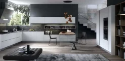 Cucina ad angolo design K18 lucida a prezzo scontato^Antares