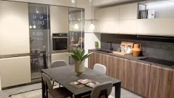 Scavolini Cucina ad angolo design tortora Formalia a soli 16900 Euro- Cucine Ad Angolo|Cucine Design