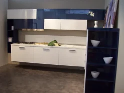 Sale Cucina ad angolo in laccato lucido bianca Plan materic a prezzo ribassato Cucine Ad Angolo|Cucine Moderne