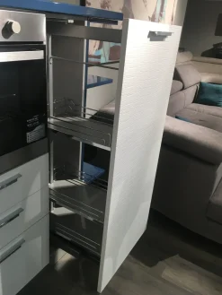 Sale Cucina ad angolo in laccato lucido bianca Plan materic a prezzo ribassato Cucine Ad Angolo|Cucine Moderne