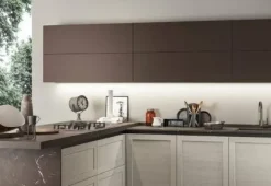 Arredo3 Cucina ad angolo in laccata opaco bianca Frame a prezzo scontato- Cucine Ad Angolo