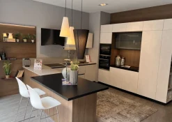 Scavolini Cucina ad angolo in laminato materico altri colori Liberamente a prezzo ribassato- Cucine Ad Angolo|Cucine Moderne