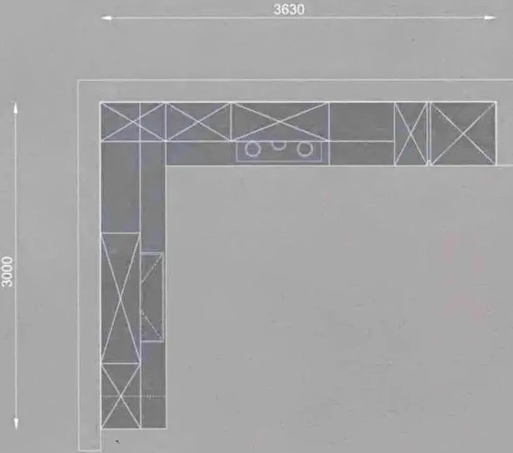 Cucina ad angolo in laminato materico antracite Sky a prezzo ribassato^Ar-Tre