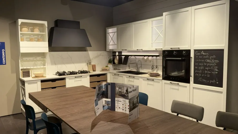 Cucina ad angolo in legno a prezzo scontato 50%^Creo Best