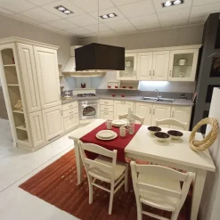 Cucina ad angolo in legno magnolia Madeleine a prezzo ribassato^Scavolini Discount