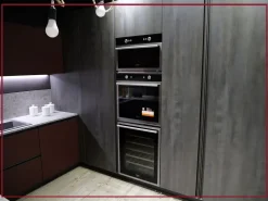 Cucina ad angolo in legno altri colori Kalì quadra a prezzo ribassato^Arredo3 Online