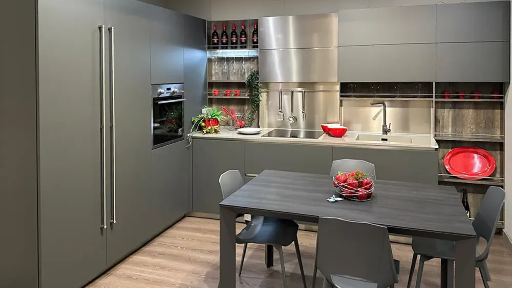 Cucina ad angolo in polimerico a prezzo ribassato 49%^La casa moderna New