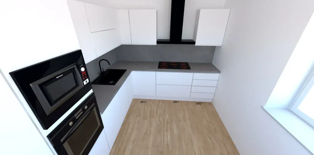 Astra Cucina ad angolo moderna Line a prezzo ribassato- Cucine Ad Angolo|Cucine Moderne