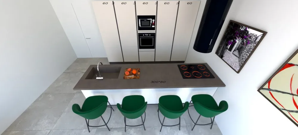 Cucina ad isola in laccato opaco tortora Sp22 a prezzo scontato^Astra Best