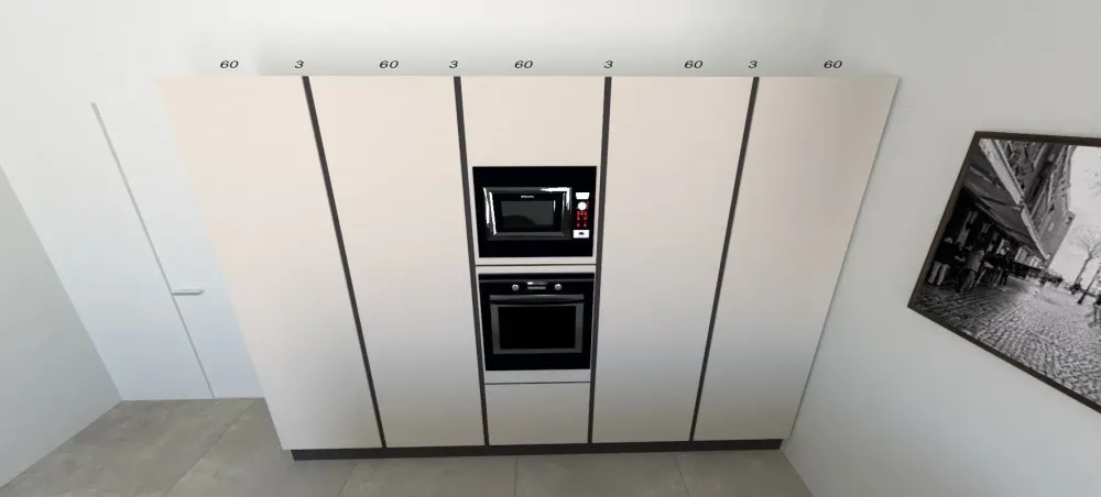 Cucina ad isola in laccato opaco tortora Sp22 a prezzo scontato^Astra Best