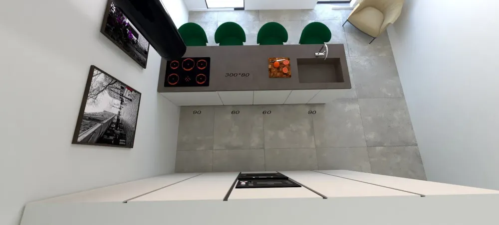 Cucina ad isola in laccato opaco tortora Sp22 a prezzo scontato^Astra Best