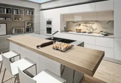 Cucina ad isola in polimerico lucido bianca Pura a prezzo ribassato^Colombini Casa Online