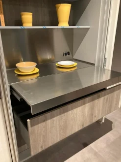 Ernestomeda Cucina ad isola in resina cementizia bianca Obliqua  a prezzo scontato- Cucine Ad Isola|Cucine Design