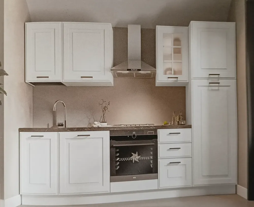 Sale Cucina Afrodite country bianca lineare scontata 16% Cucine Lineari|Cucine Country