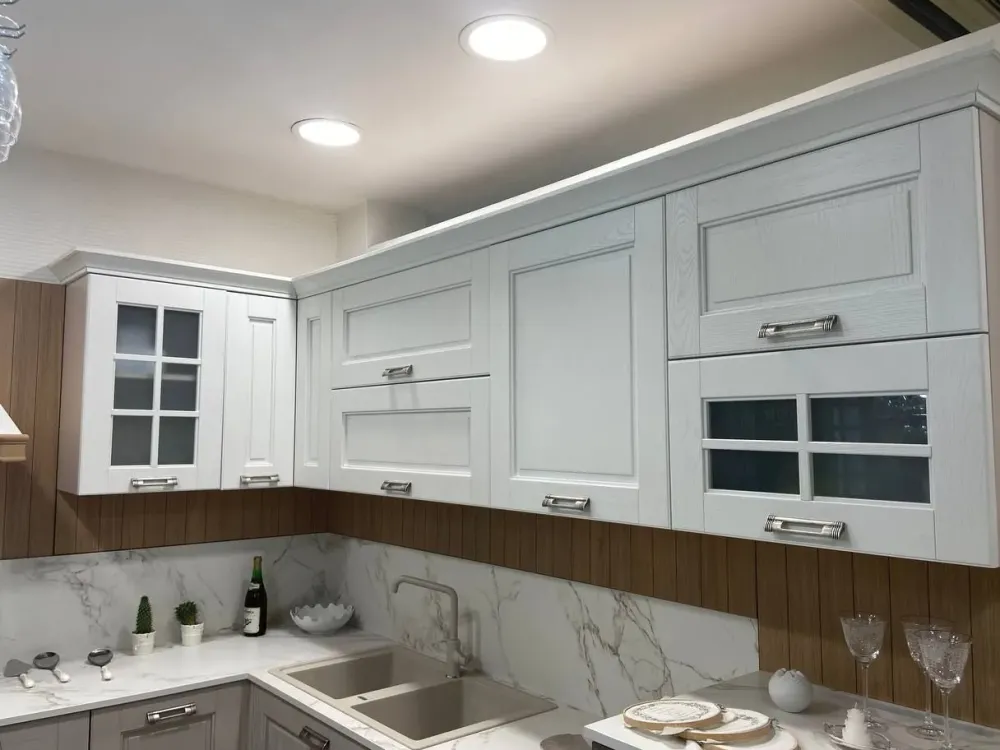 Outlet Cucina Aisha classica tortora ad angolo scontata 55% Cucine Ad Angolo