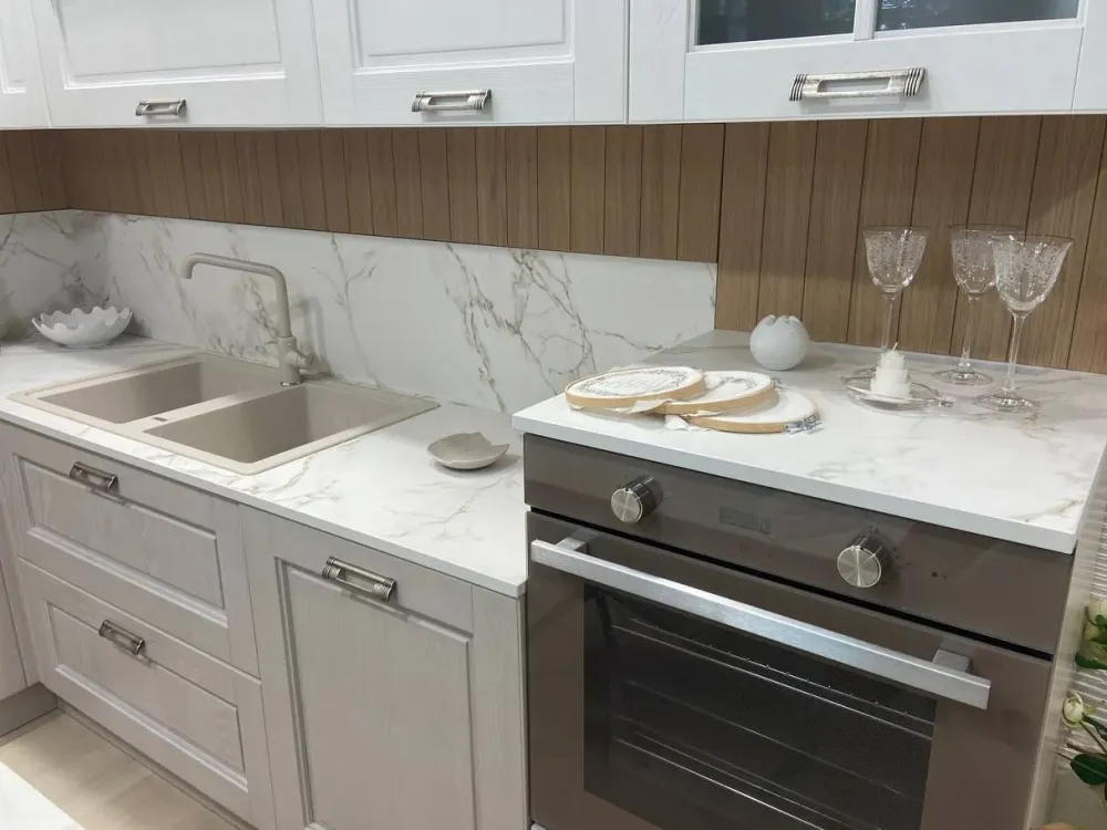 Outlet Cucina Aisha classica tortora ad angolo scontata 55% Cucine Ad Angolo