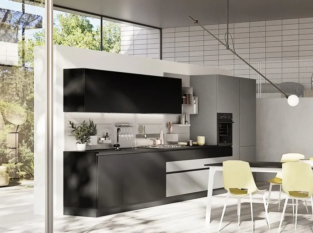 Hot Cucina altri colori design lineare Q01 a soli 7410 Euro Cucine Lineari|Cucine Design