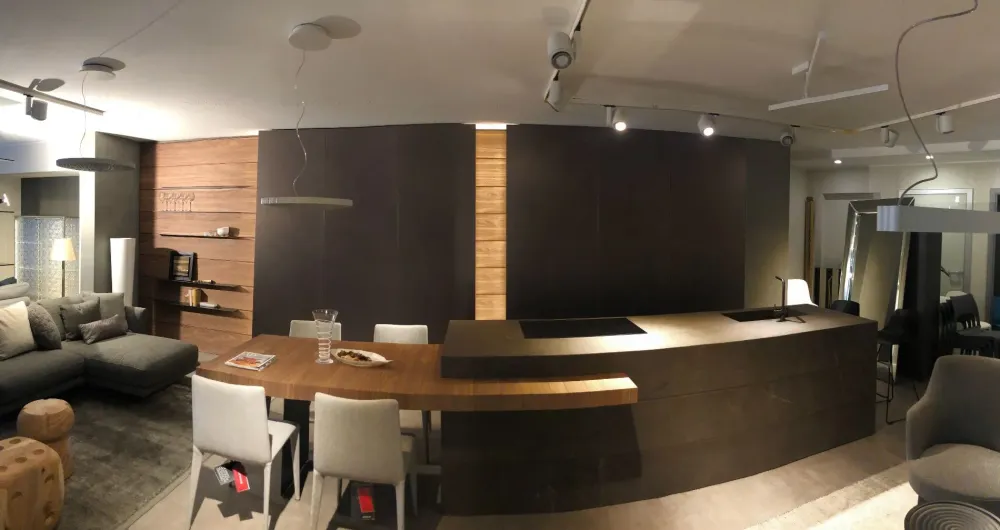 Cucina altri colori design con isola Skill gres^Modulnova