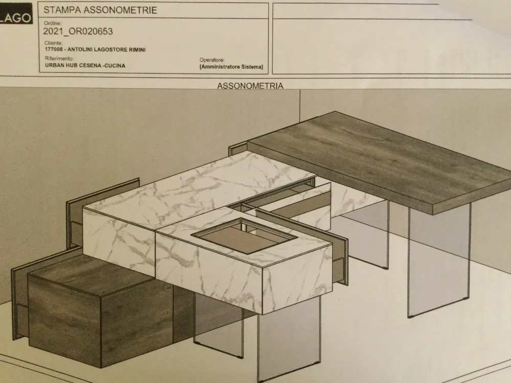 Lago Cucina altri colori design con penisola Kitchen a soli 10580€- Cucine Con Penisola|Cucine Design
