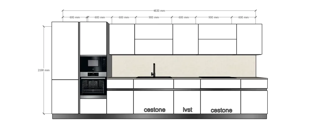 Cucina altri colori design con penisola Emporio dj^Dibiesse
