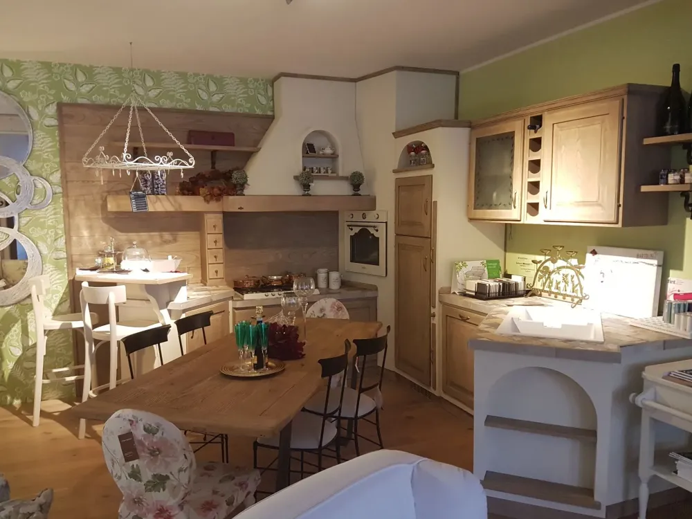 Hot Cucina altri colori in muratura ad angolo Paolina gianduia Cucine Ad Angolo