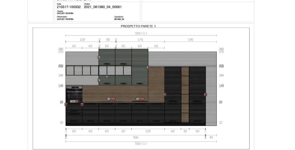 Cucina altri colori moderna lineare Tropea^Imab Hot