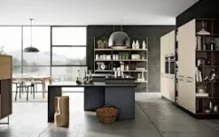 Cucina altri colori moderna ad isola Caprera bianca e nera group in Offerta Outlet^Imab Clearance