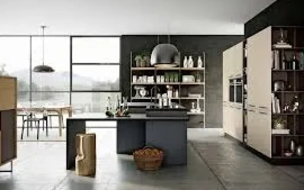 Cucina altri colori moderna ad isola Caprera bianca e nera group in Offerta Outlet^Imab Clearance