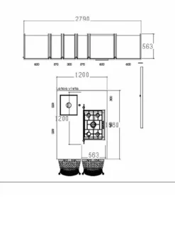 Cucina altri colori moderna ad isola Caprera bianca e nera group in Offerta Outlet^Imab Clearance