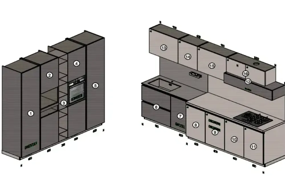 Cucina altri colori moderna lineare Metropolis Cucine Lineari|Cucine Moderne