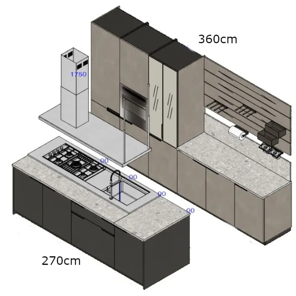 Cucina altri colori moderna ad isola Mia by carlo cracco scontata^Scavolini Hot