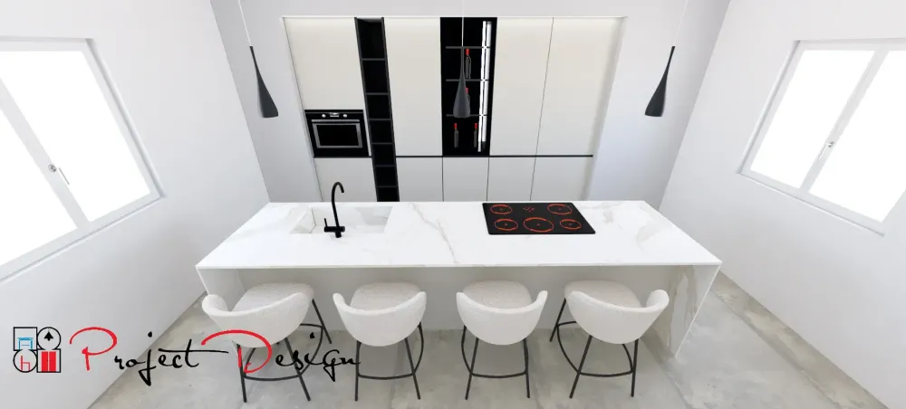 Cucina altri colori moderna con isola Kali a soli 8400 Euro^Arredo3