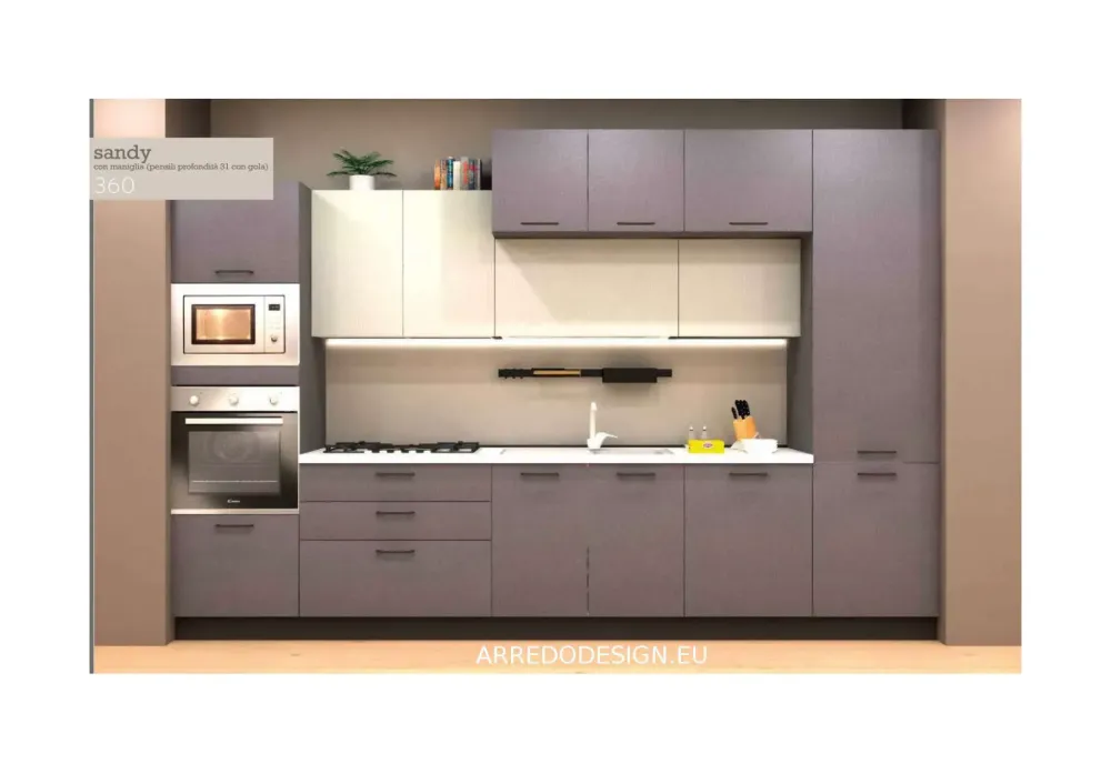 Cucina altri colori moderna lineare Sandy a soli 4190 Euro^Net Cucine Online