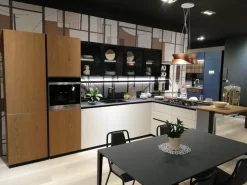 Cucina altri colori moderna con penisola Immagina wood a soli 12950 Euro^Lube Cucine Sale
