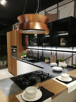 Cucina altri colori moderna con penisola Immagina wood a soli 12950 Euro^Lube Cucine Sale
