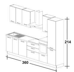 Online Cucina altri colori moderna lineare Essenza a soli 4153 Euro Cucine Lineari|Cucine Moderne