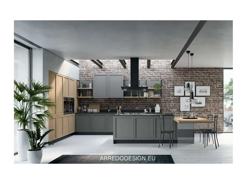 Sale Cucina altri colori moderna con penisola Noah a soli 9220 Euro Cucine Con Penisola|Cucine Moderne