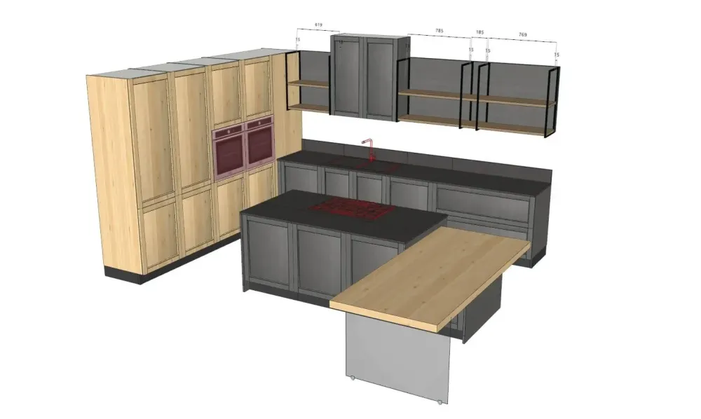 Sale Cucina altri colori moderna con penisola Noah a soli 9220 Euro Cucine Con Penisola|Cucine Moderne